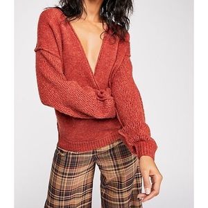 Free People That’s A Wrap Sweater Knitted